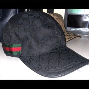 Black Gucci Baseball Hat Authentic